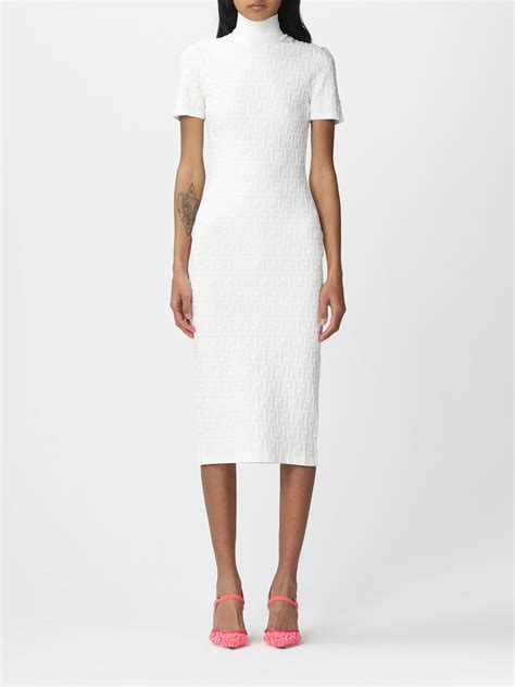 white fendi dress|Fendi sleeve oversized dress.